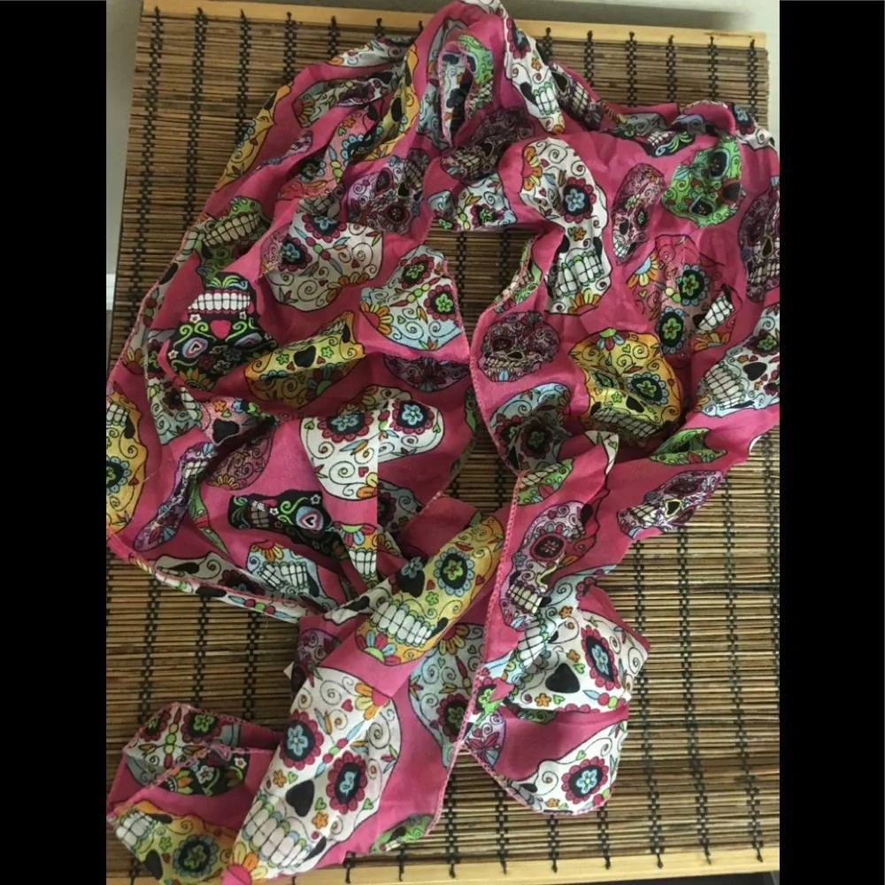 5/$10❤️❤️❤️NEW Skull Scarf Wrap Table Runner! 60”x10” inches